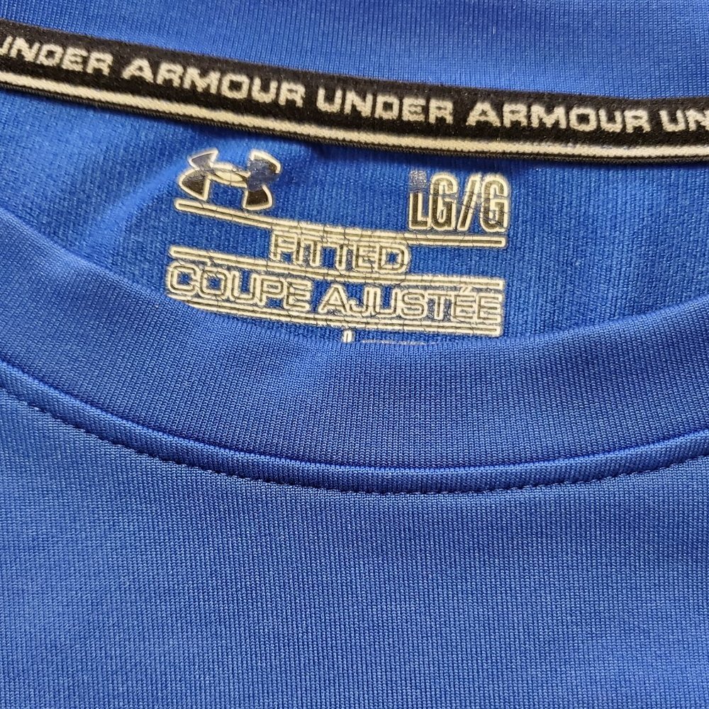 Men’s Blue Under Armour Long Sleeve Shirt - Picture 3 of 3